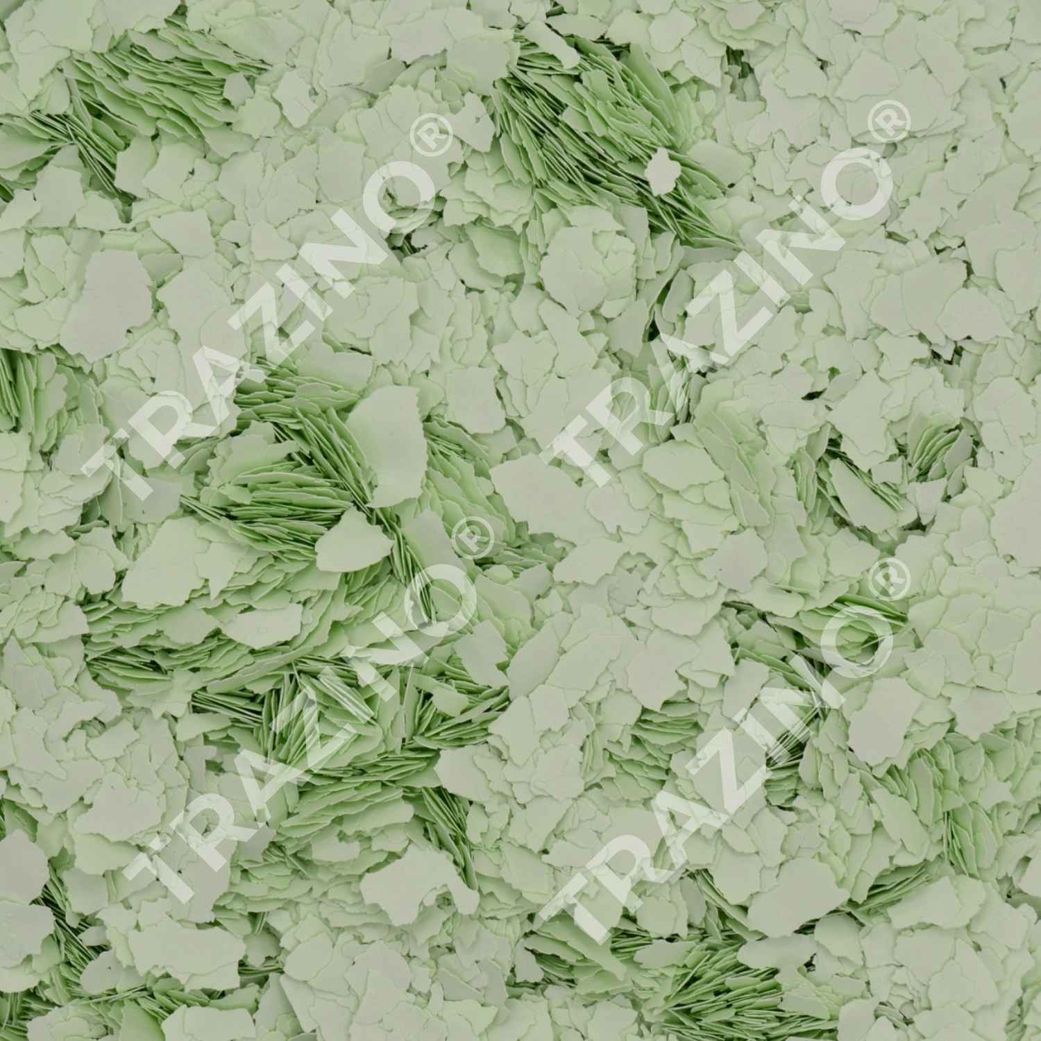 Trazino® Farbchips in Pastellgrün zum Einstreuen für Beschichtungen Trazino® Farbchips in Pastellgrün zum Einstreuen für Beschichtungen
